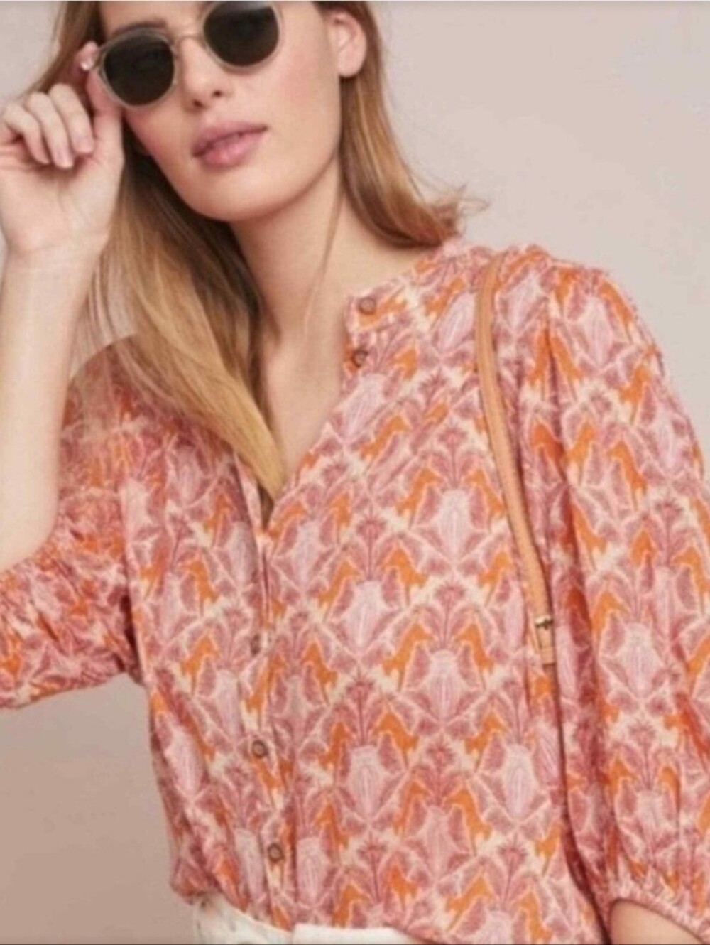Maeve by Anthropologie "Kalapana" Tiger Print Blouse